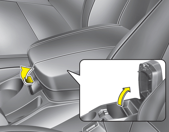 Hyundai Santa Fe Center console storage Storage compartment
