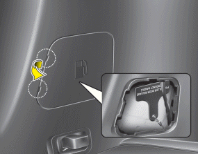 If the fuel filler door does not open using the remote fuel filler door release,