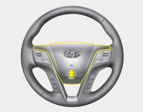 To sound the horn, press the area indicated by the horn symbol on your steering