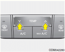 The temperature control switch allows you to control the temperature of the airflow