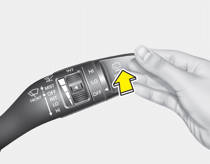 Hyundai Santa Fe (DM) Rear window wiper and washer switch Wipers and