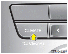 Press the climate information screen selection button to display climate information