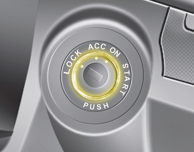 Hyundai Santa Fe Illuminated ignition switch Key Driving your vehicle