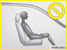 - Never sit with hips shifted towards the front of the seat.